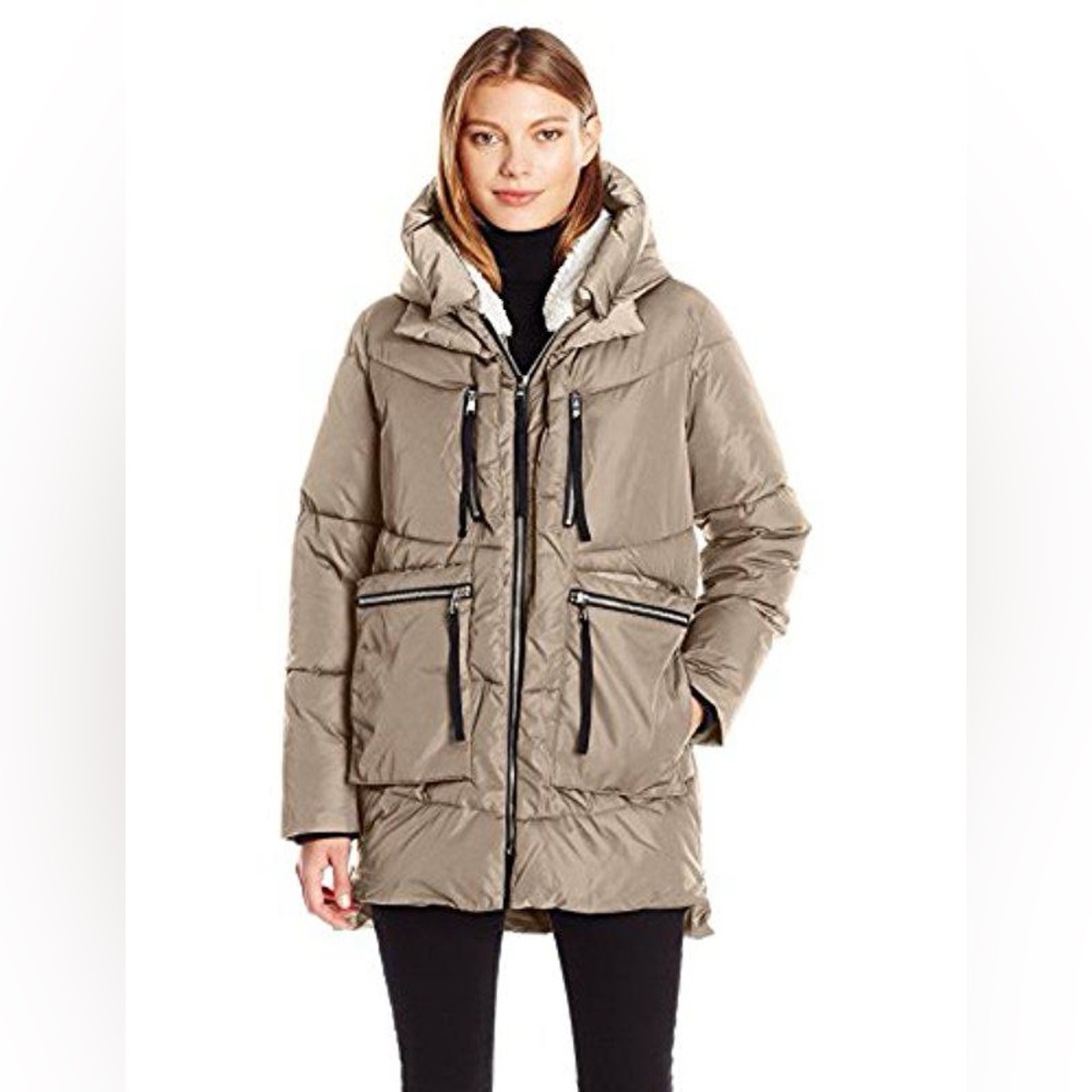 Steve Madden Taupe Puffer Coat
